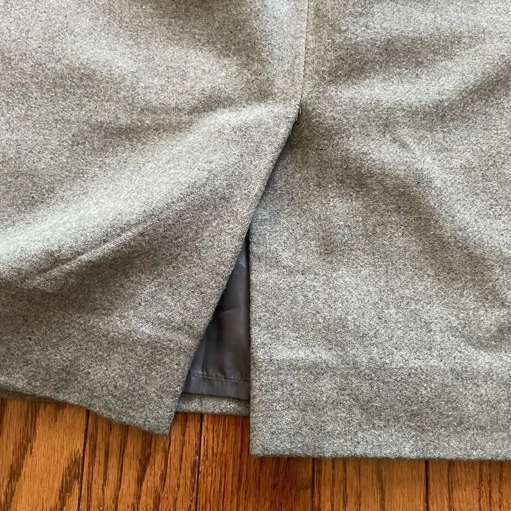 J. Crew Light Gray The Pencil Skirt Wool Women’s Sz 14 - Picture 8 of 9
